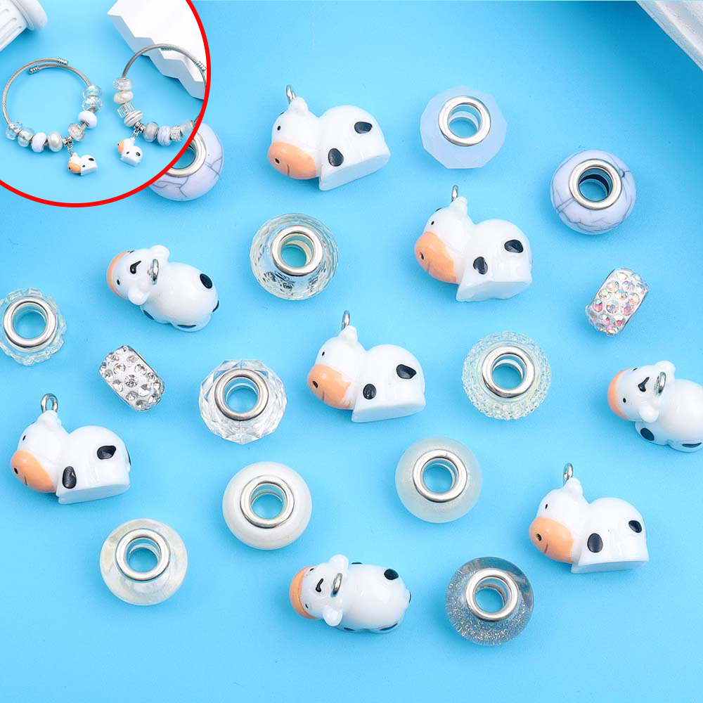 Jewelry Making For Birthday Party - 11/28/70pcs Multi-color Resin Large Hole Beads