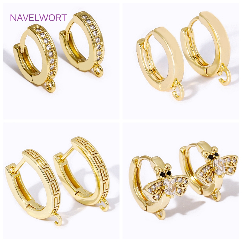 Jewelry Making Items - Luxury 18K Gold Plated Brass Round
