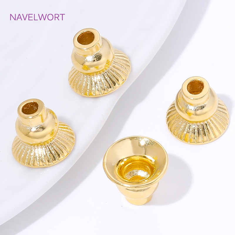 Jewelry Making Items - 18K Gold Plated Spacer Beads Caps