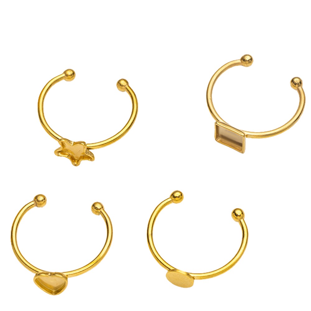 5pcs Stainless Steel Adjustabl - Ring Blank Adjustable recensie en prijs