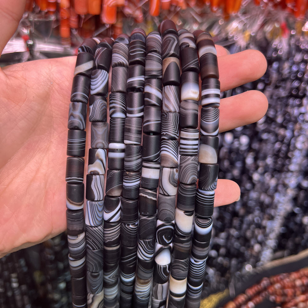 Natural Stone Black Agate Ston - Jewelry Making Store recensie en prijs
