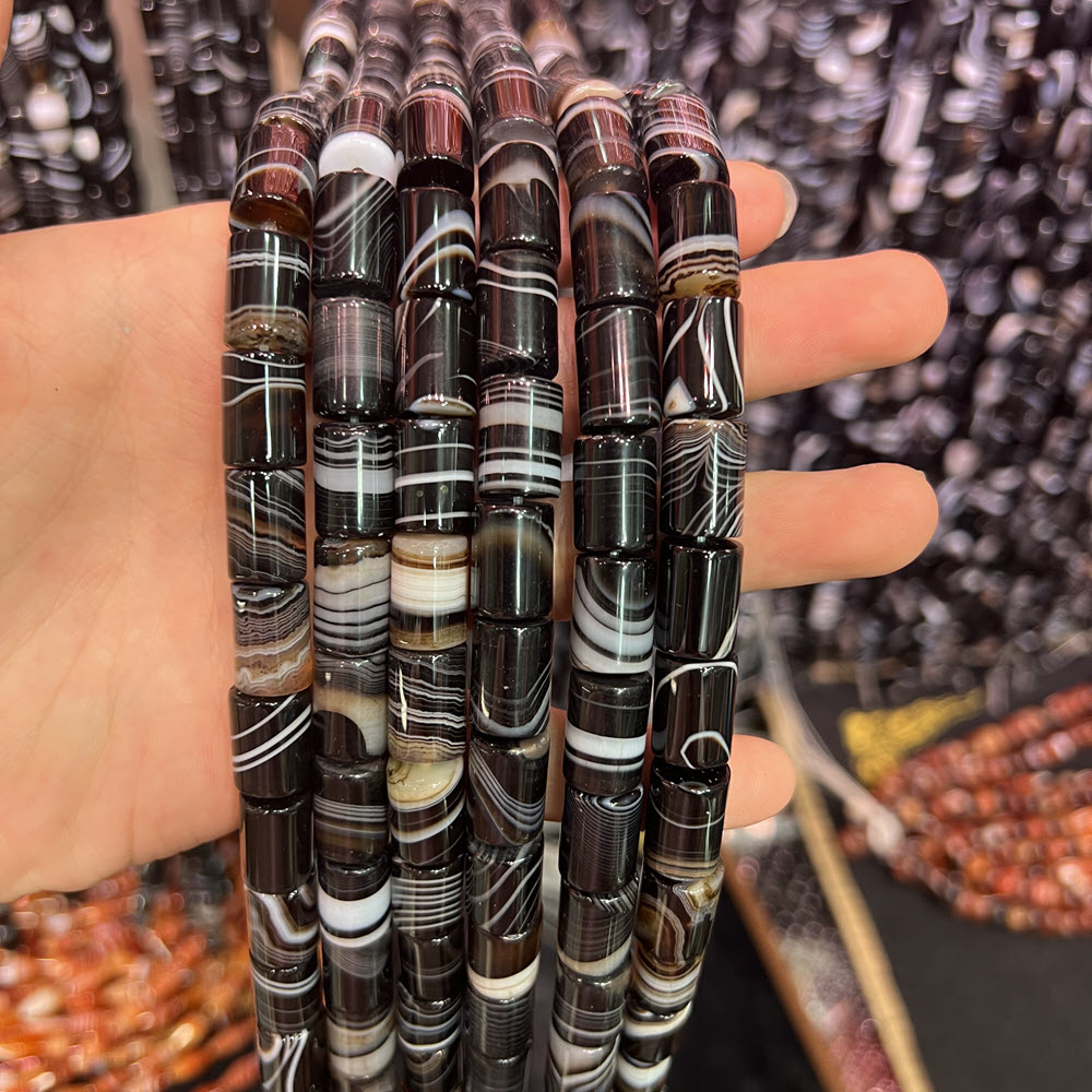 Natural Stone Black Agate Ston - Jewelry Making Store recensie en prijs