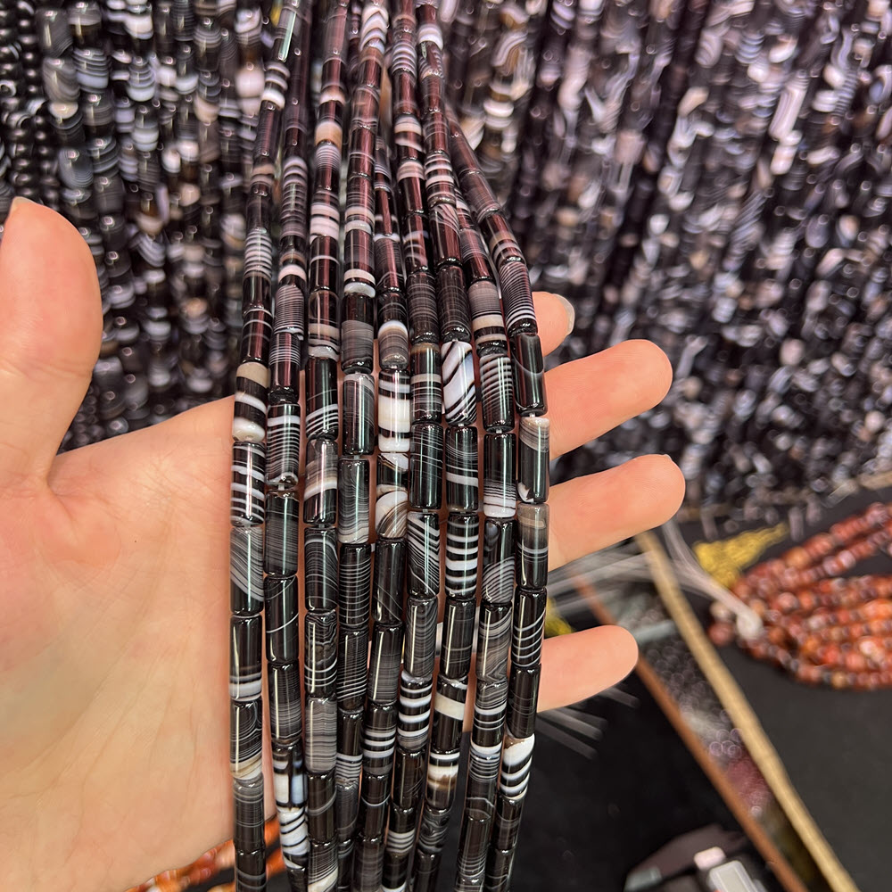 Natural Stone Black Agate Ston - Jewelry Making Store recensie en prijs
