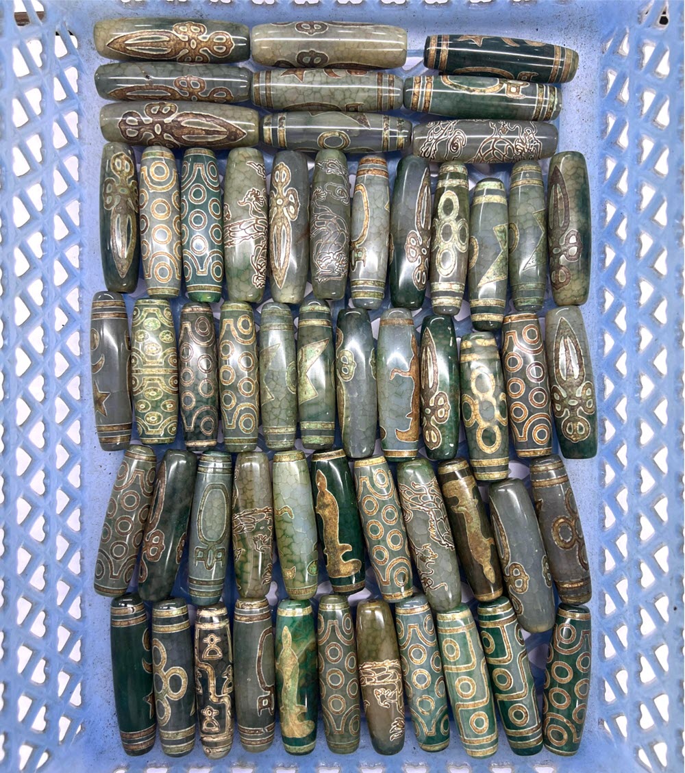 60mm Green Tibentan Dzi Beads  - Jewelry Making Store recensie en prijs