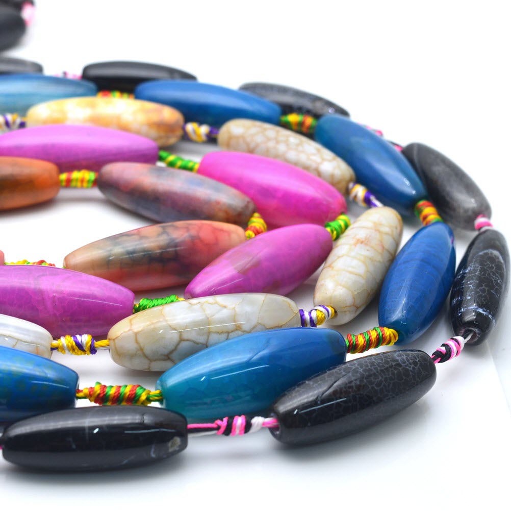Natural Stone Colourful Big Ag - Jewelry Making Store recensie en prijs