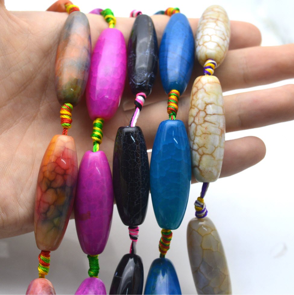 Natural Stone Colourful Big Ag - Jewelry Making Store recensie en prijs