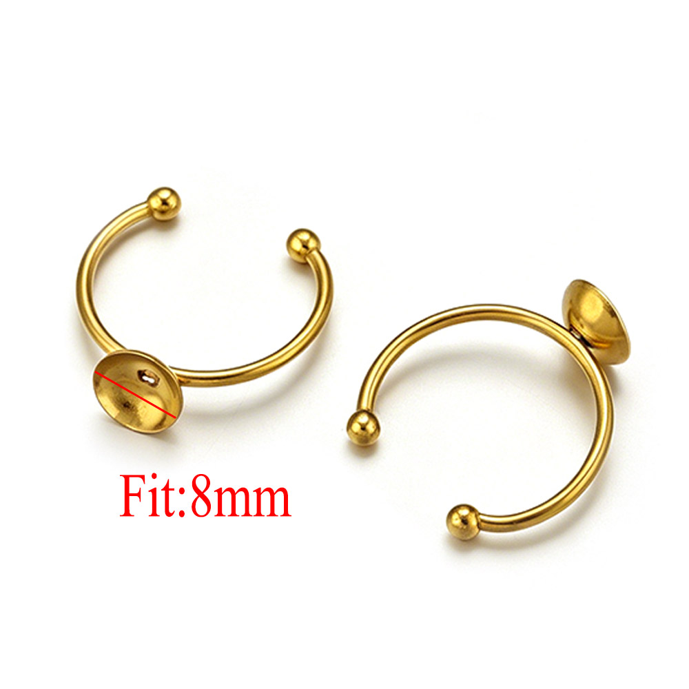 10pcs Stainless Steel Round Ad - Ring Blank Adjustable recensie en prijs