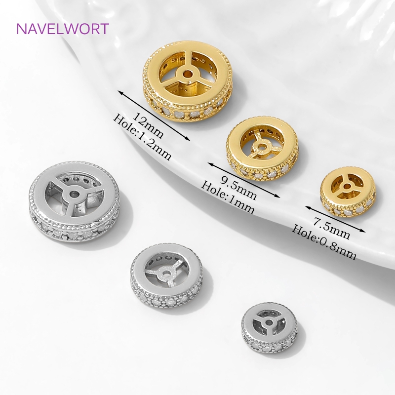 18K Gold Plated Round Wheel Sp - Jewelry Making Items recensie en prijs