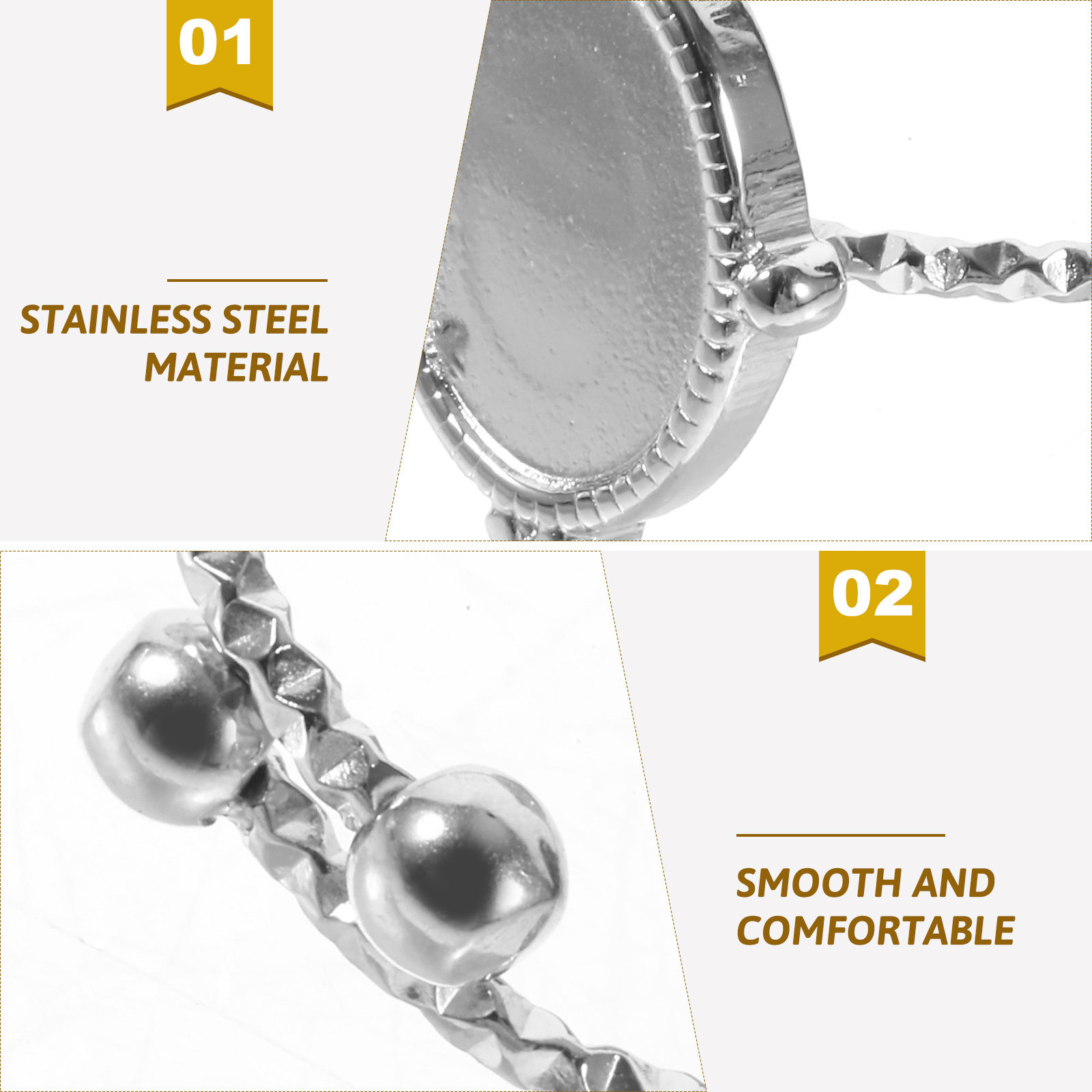 6Pcs Adjustable Stainless Stee - Ring Blank Adjustable recensie en prijs