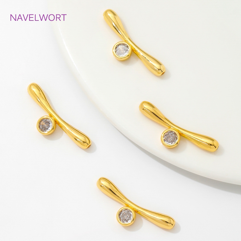 18K Gold Plated Brass Curved T - Jewelry Making Youtube recensie en prijs