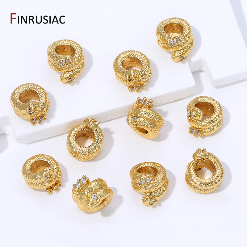18K Gold Plated Brass Snake Sh - Jewelry Making Items recensie en prijs