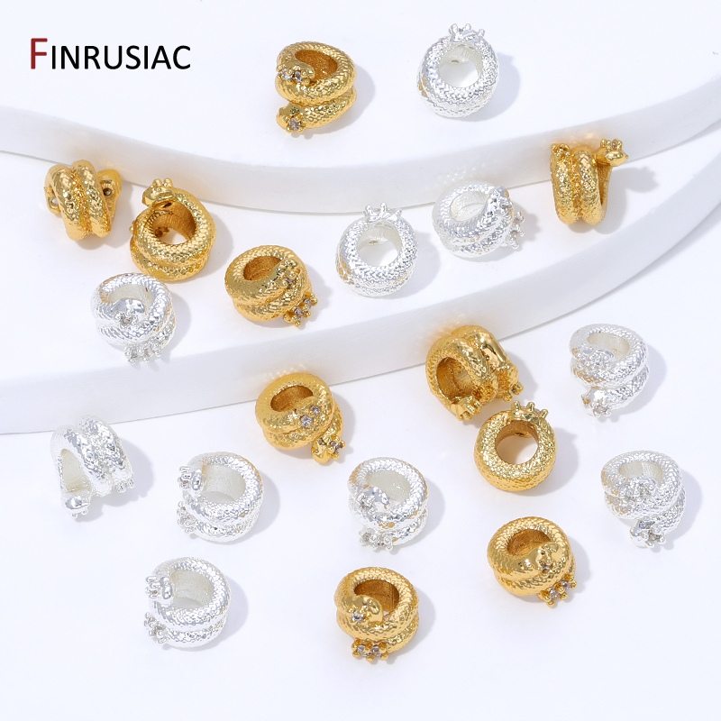 18K Gold Plated Brass Snake Sh - Jewelry Making Items recensie en prijs