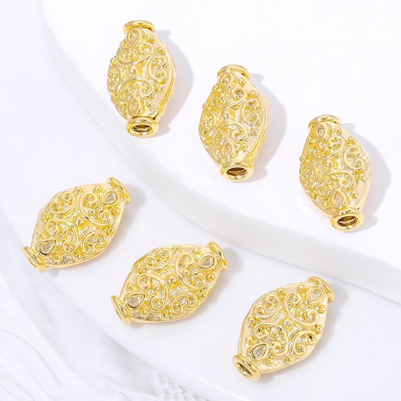18K Gold Plated Oval Loose Bea - Jewelry Making Items recensie en prijs