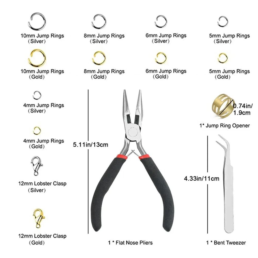1200pcs 4-10mm Gold Silver Ope - Jewelry Making Pliers recensie en prijs