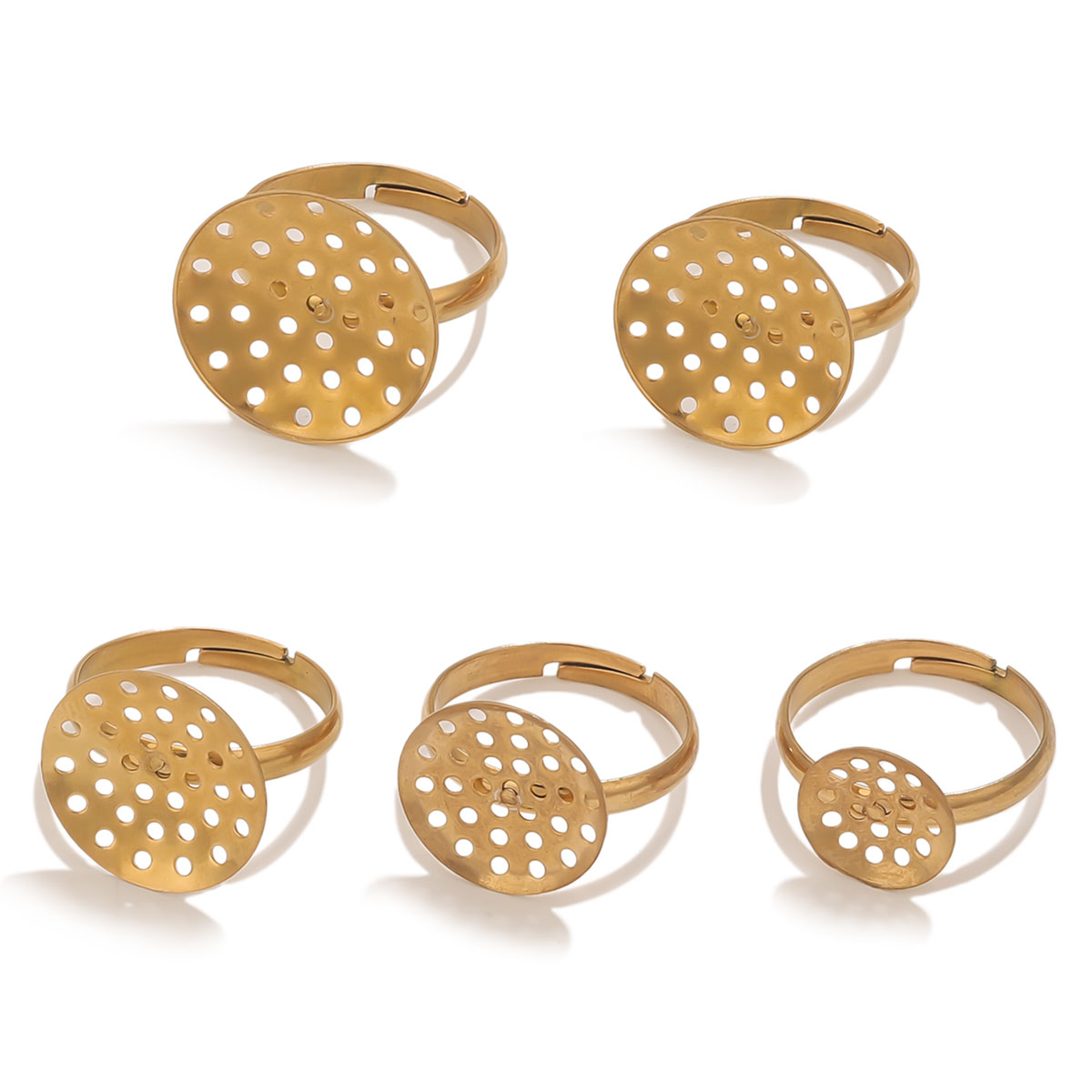 10pcs/lot Stainless Steel Ring - Ring Blank Adjustable recensie en prijs