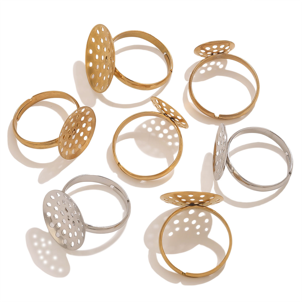 10pcs/lot Stainless Steel Ring - Ring Blank Adjustable recensie en prijs