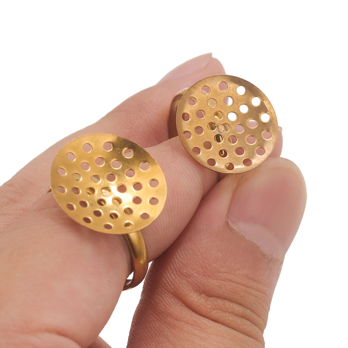 10pcs/lot Stainless Steel Ring - Ring Blank Adjustable recensie en prijs