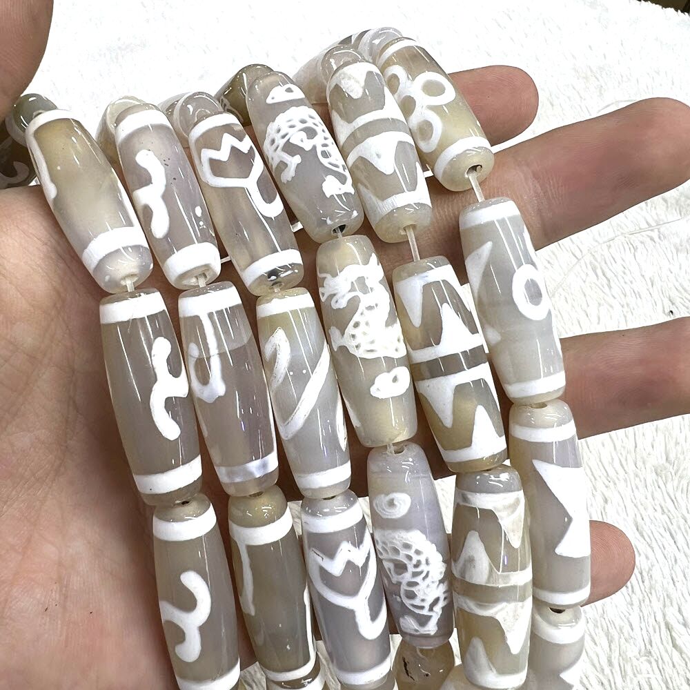 30mm White Tibentan 12 Pattern - Jewelry Making Store recensie en prijs