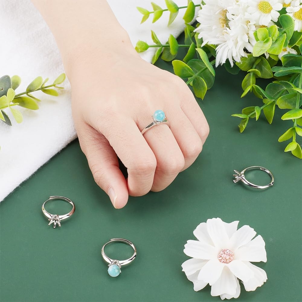 6 Pcs Brass Ring Bases Adjusta - Ring Blank Adjustable recensie en prijs