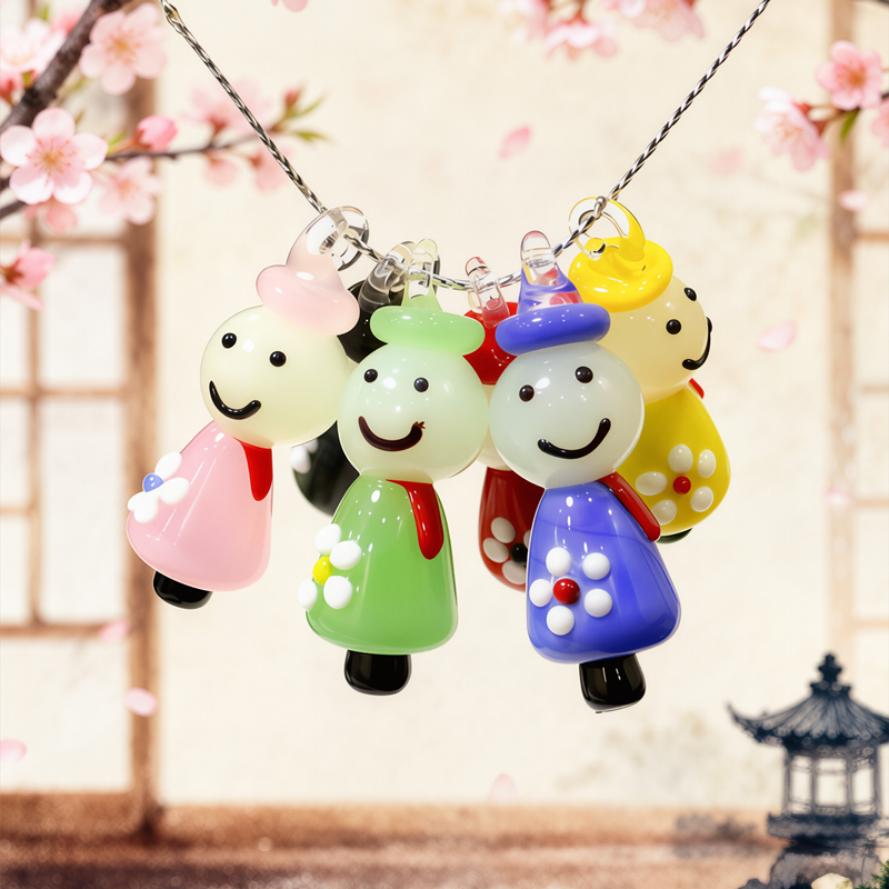 Cute Mini Doll Charm Glass Pen - Jewelry Making Japan recensie en prijs