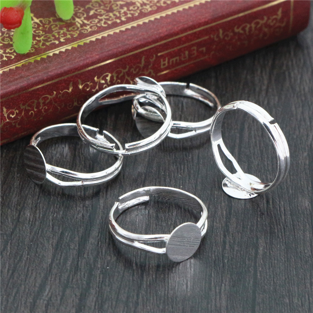 6/8/10/12mm 10pcs Silver Plate - Ring Blank Adjustable recensie en prijs