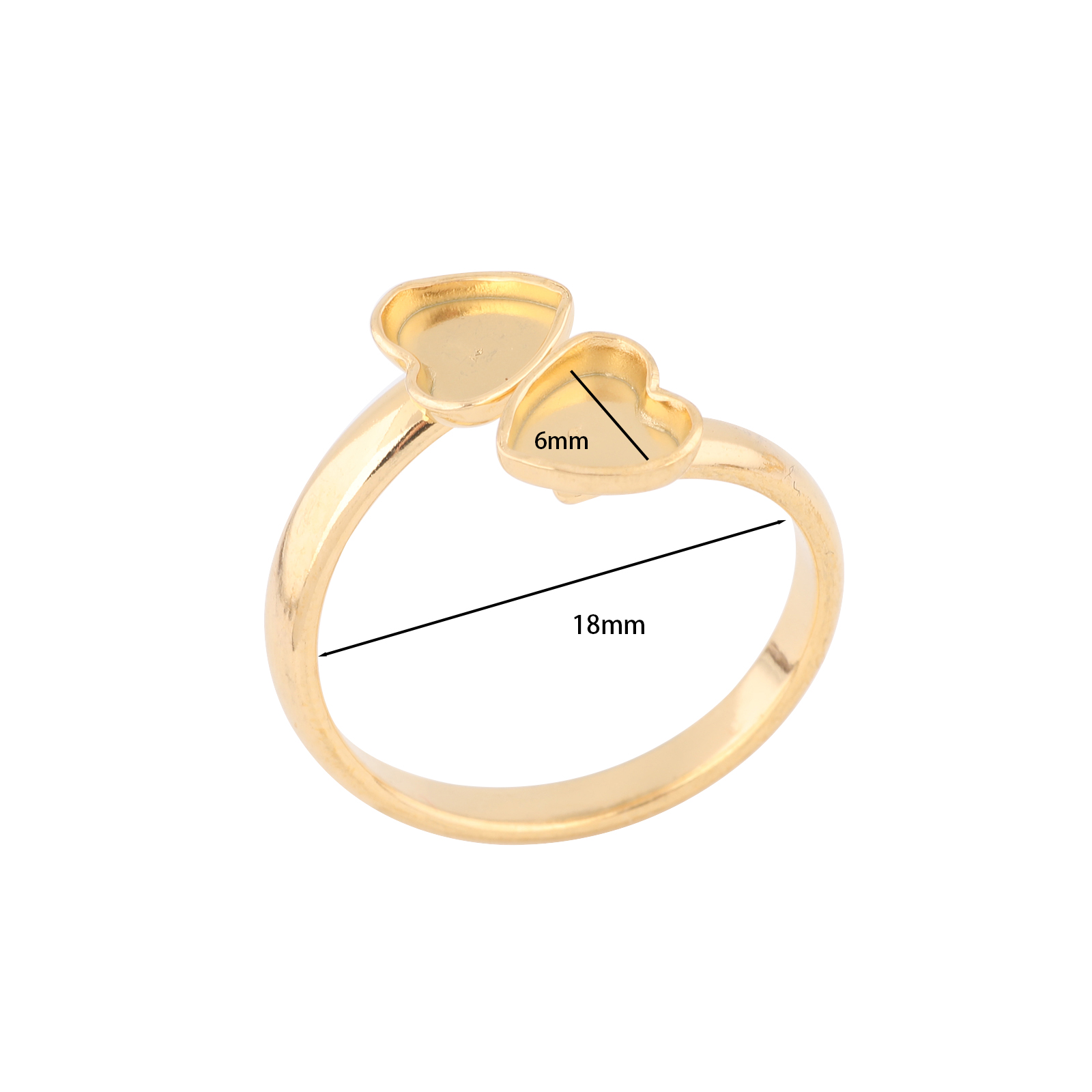 10pcs Stainless Steel Gold Pla - Ring Blank Adjustable recensie en prijs