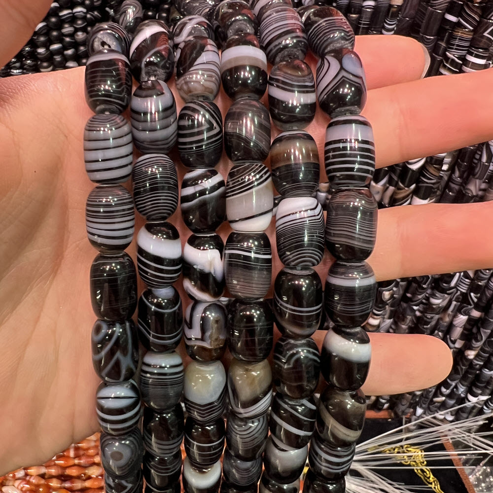Natural Stone Black Agate Ston - Jewelry Making Store recensie en prijs