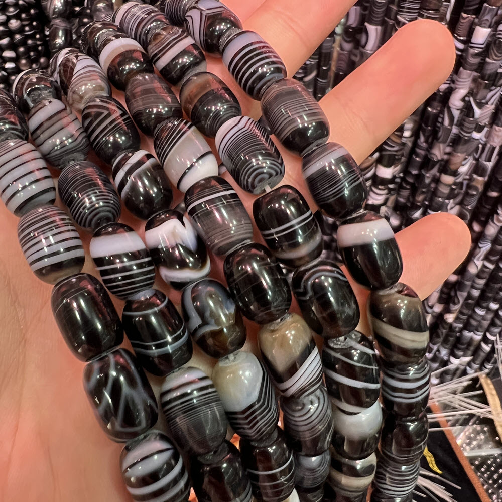 Natural Stone Black Agate Ston - Jewelry Making Store recensie en prijs