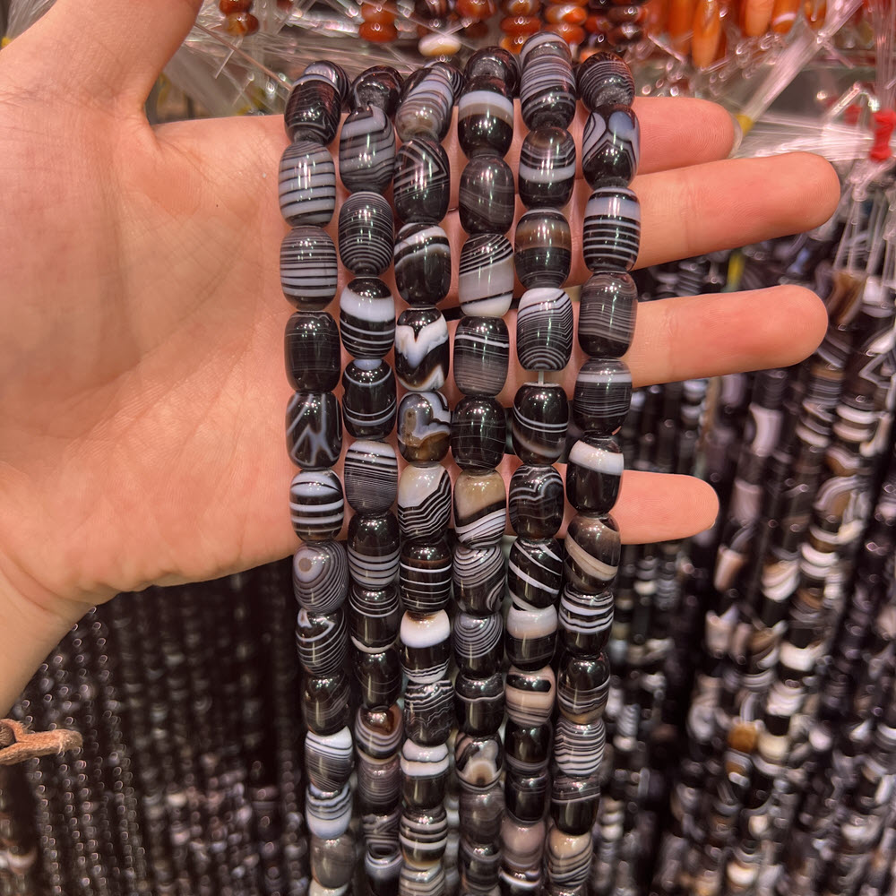 Natural Stone Black Agate Ston - Jewelry Making Store recensie en prijs