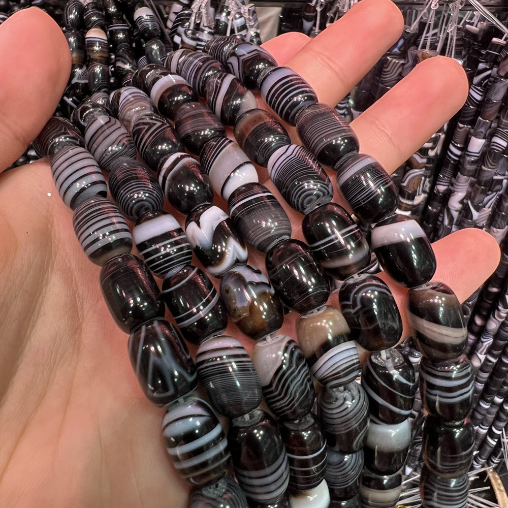 Natural Stone Black Agate Ston - Jewelry Making Store recensie en prijs