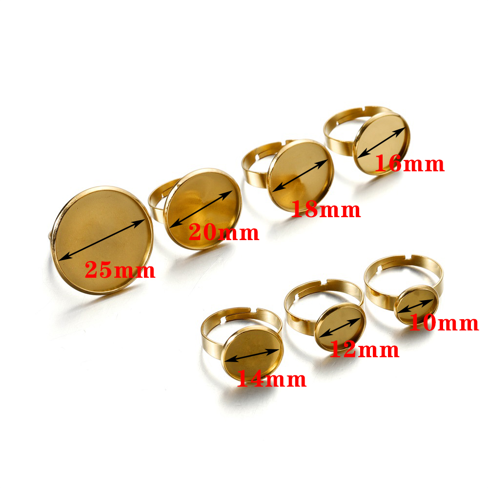 10pcs Stainless Steel Adjustab - Ring Blank Adjustable recensie en prijs