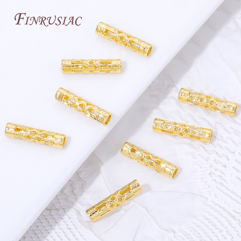 18K Gold Plated Long Tube Spac - Jewelry Making Youtube recensie en prijs