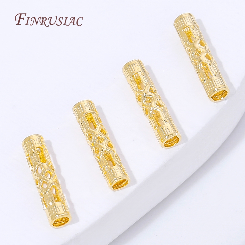 18K Gold Plated Long Tube Spac - Jewelry Making Youtube recensie en prijs