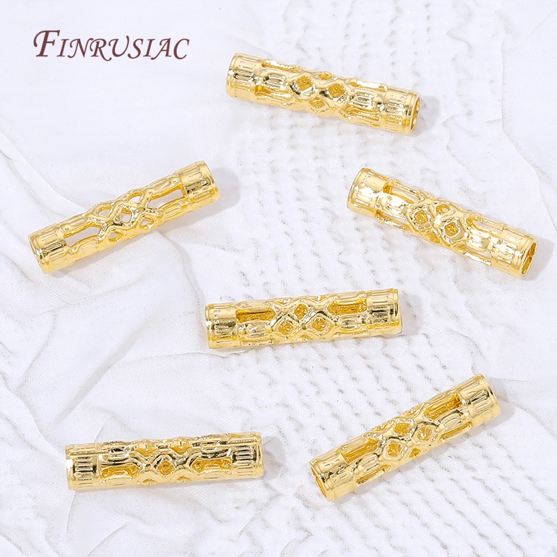 18K Gold Plated Long Tube Spac - Jewelry Making Youtube recensie en prijs