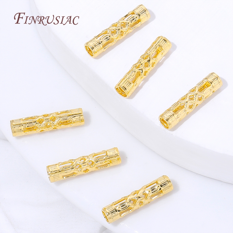 18K Gold Plated Long Tube Spac - Jewelry Making Youtube recensie en prijs