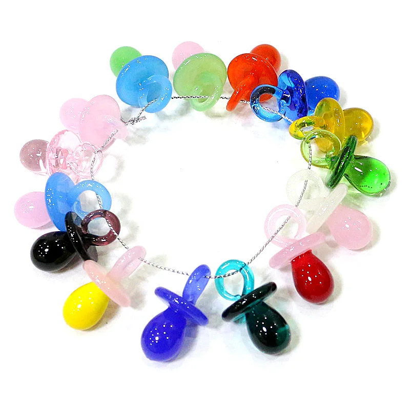 1PC Mini Glass Pacifier Charm  - Jewelry Making For Birthday Party recensie en prijs