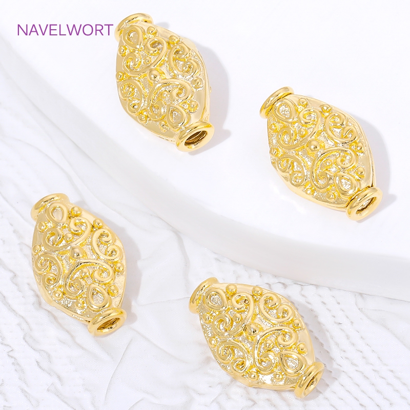18K Gold Plated Oval Loose Bea - Jewelry Making Items recensie en prijs